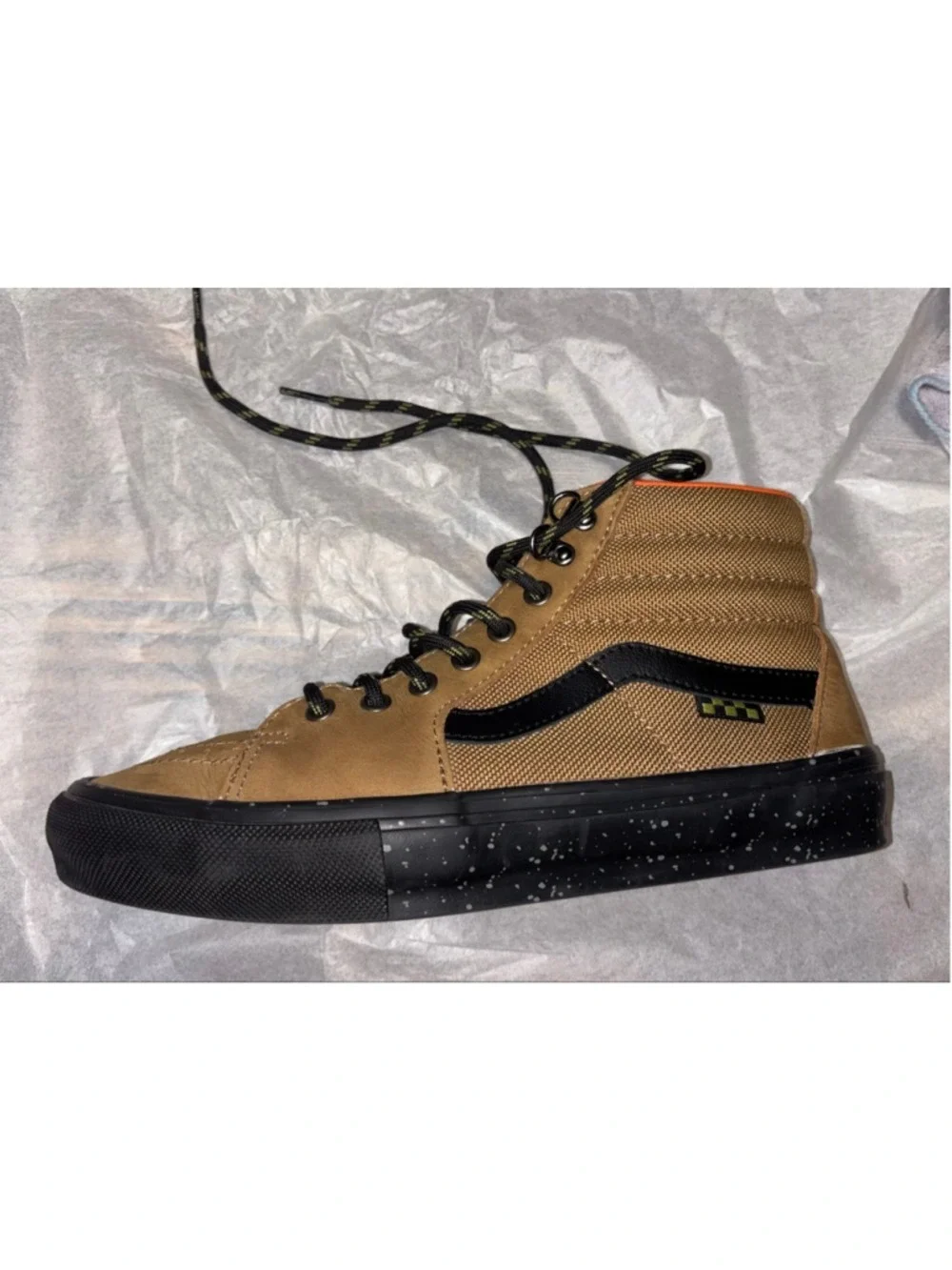 Vans Outdoor Skate Sk8-Hi's leather Super Grip Sneakers size Men’s 8.5 Women’s 7